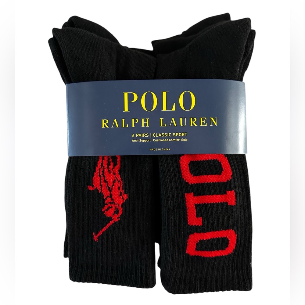 POLO RALPH LAUREN MEN’S 6 PAIRS | CLASSIC SPORT SOCKS
NWT